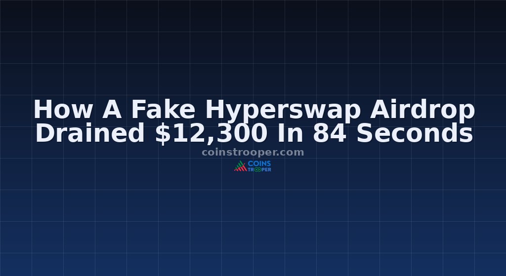 How A Fake Hyperswap Airdrop Drained $12,300 In 84 Seconds