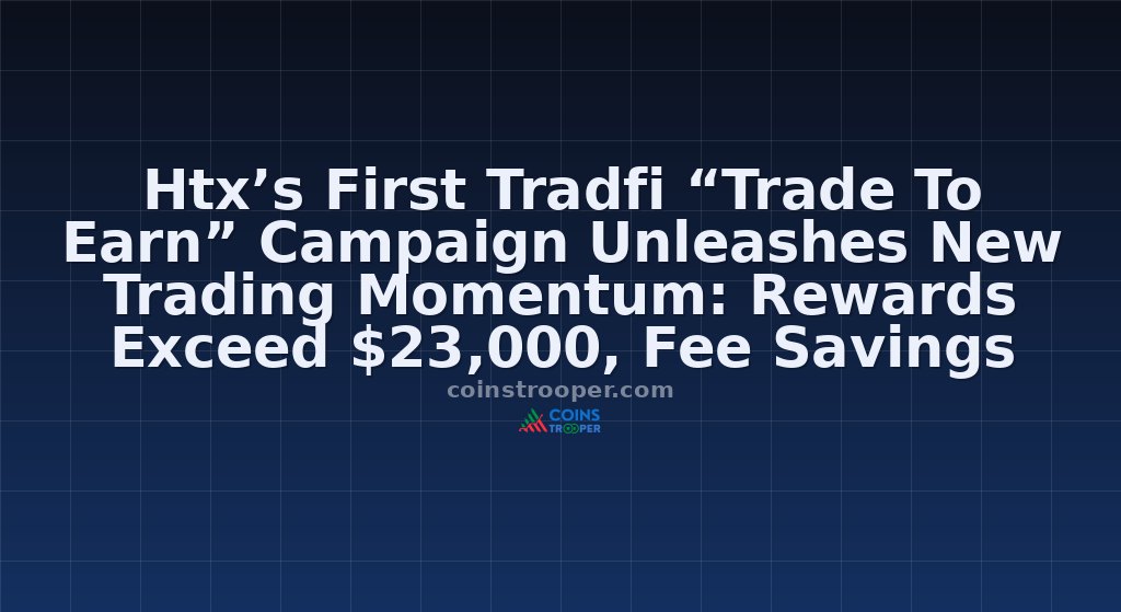 Htx’s First Tradfi “Trade To Earn” Campaign Unleashes New Trading Momentum: Rewards Exceed $23,000, Fee Savings Reach 1.8 Billion $Htx