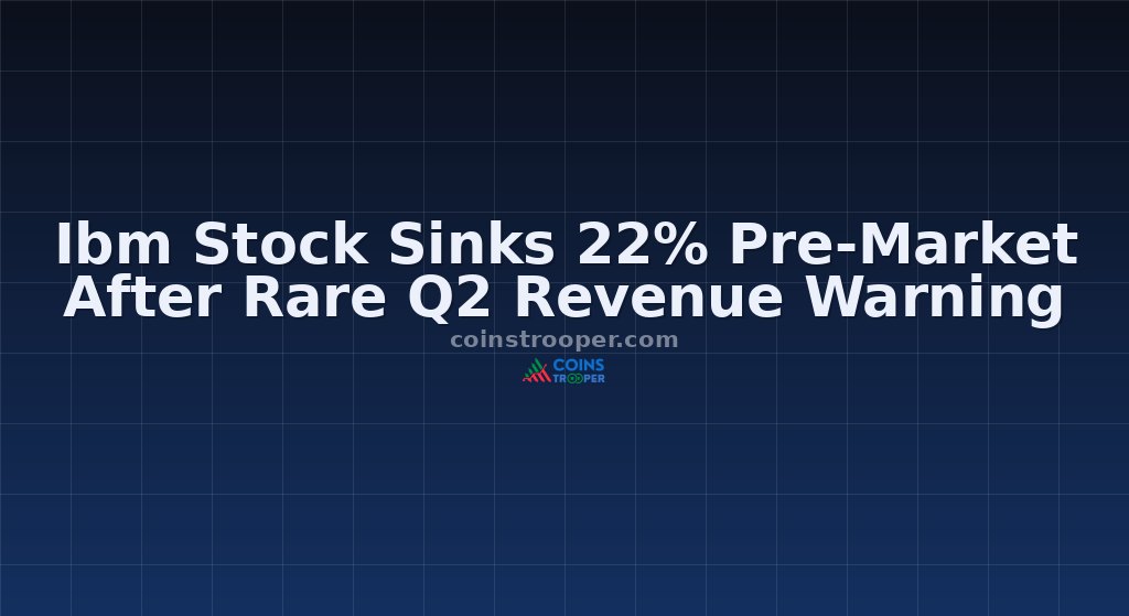 Ibm Stock Sinks 22% Pre-Market After Rare Q2 Revenue Warning