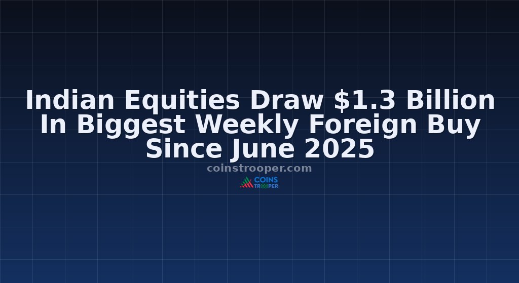 Indian Equities Draw $1.3 Billion In Biggest Weekly Foreign Buy Since June 2025