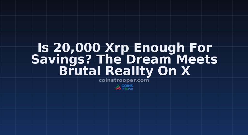 Is 20,000 Xrp Enough For Savings? The Dream Meets Brutal Reality On X
