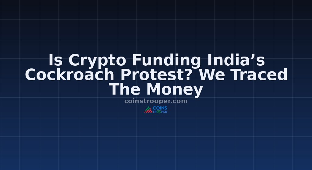 Is Crypto Funding India’s Cockroach Protest? We Traced The Money