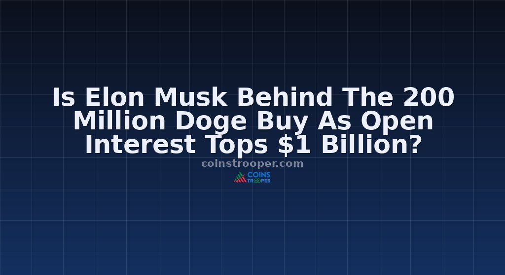 Is Elon Musk Behind The 200 Million Doge Buy As Open Interest Tops $1 Billion?