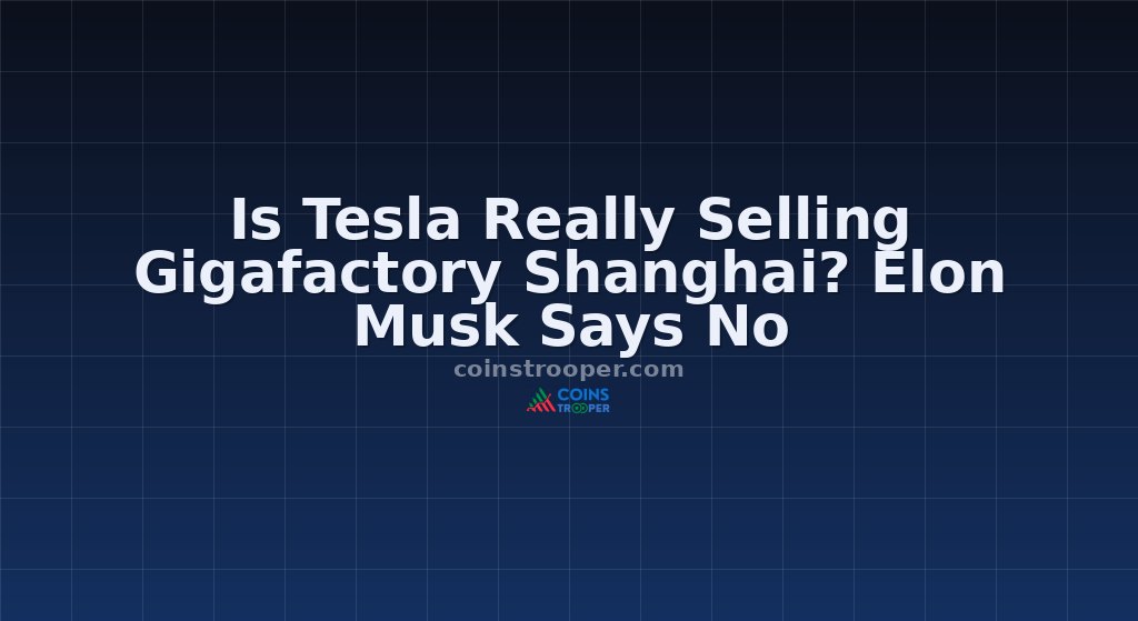 Is Tesla Really Selling Gigafactory Shanghai? Elon Musk Says No