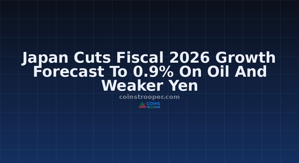 Japan Cuts Fiscal 2026 Growth Forecast To 0.9% On Oil And Weaker Yen