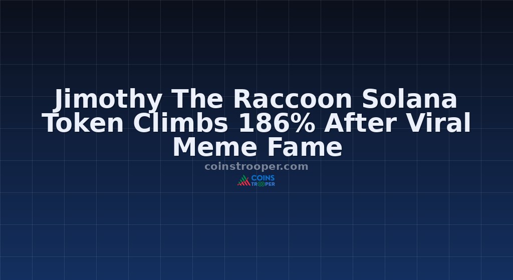 Jimothy The Raccoon Solana Token Climbs 186% After Viral Meme Fame