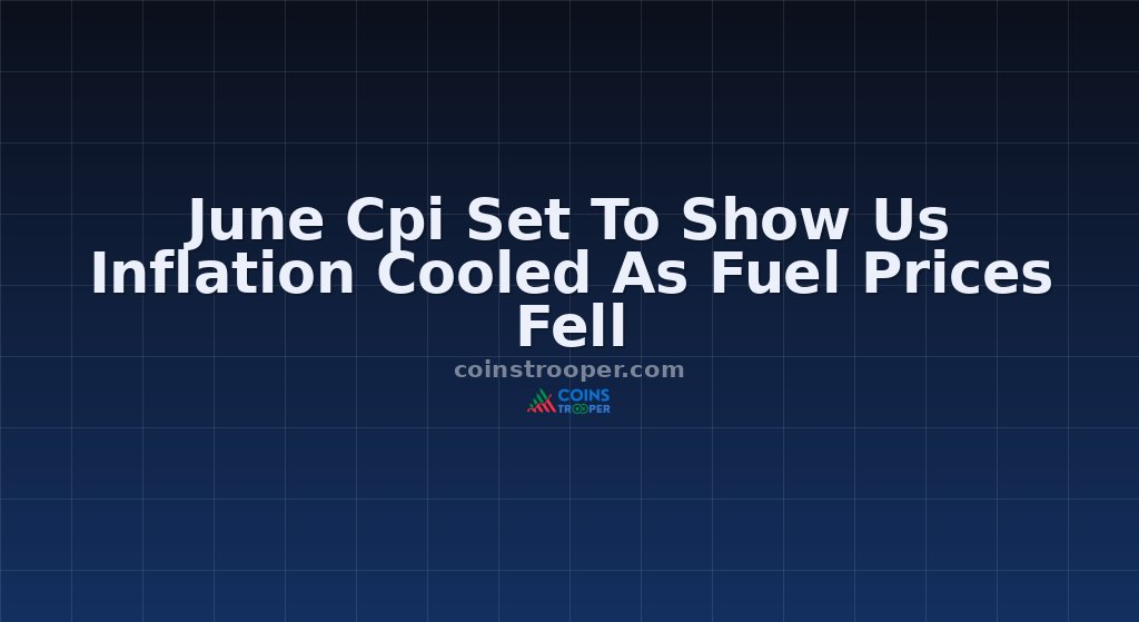 June Cpi Set To Show Us Inflation Cooled As Fuel Prices Fell