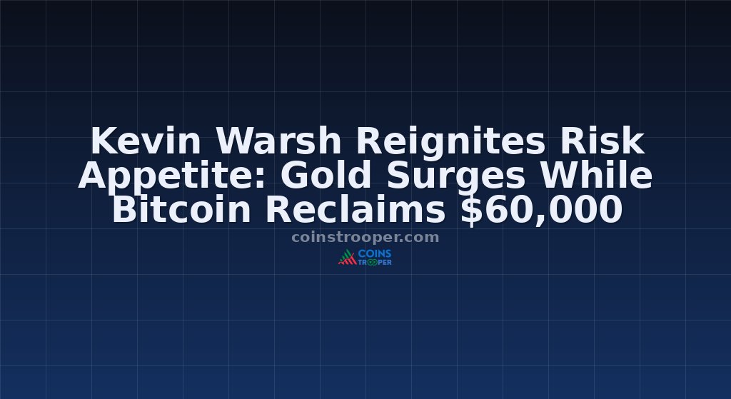 Kevin Warsh Reignites Risk Appetite: Gold Surges While Bitcoin Reclaims $60,000