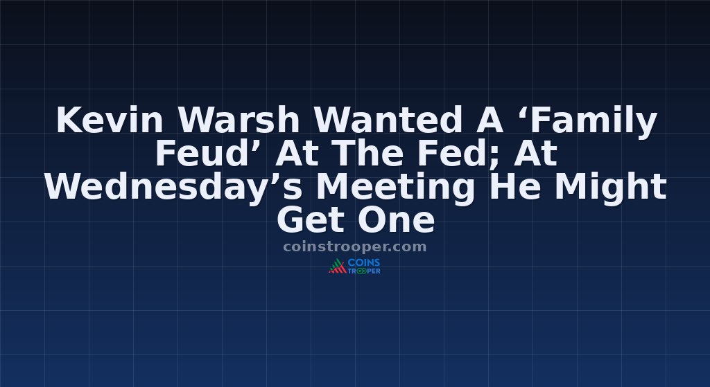 Kevin Warsh Wanted A ‘Family Feud’ At The Fed; At Wednesday’s Meeting He Might Get One