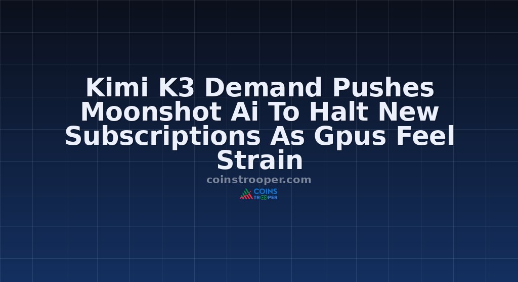 Kimi K3 Demand Pushes Moonshot Ai To Halt New Subscriptions As Gpus Feel Strain