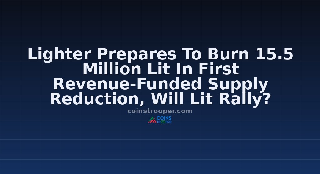 Lighter Prepares To Burn 15.5 Million Lit In First Revenue-Funded Supply Reduction, Will Lit Rally?