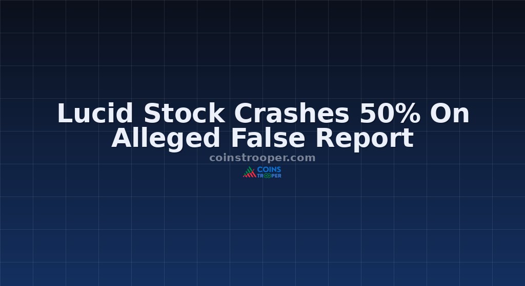 Lucid Stock Crashes 50% On Alleged False Report