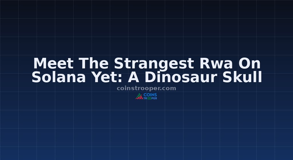 Meet The Strangest Rwa On Solana Yet: A Dinosaur Skull