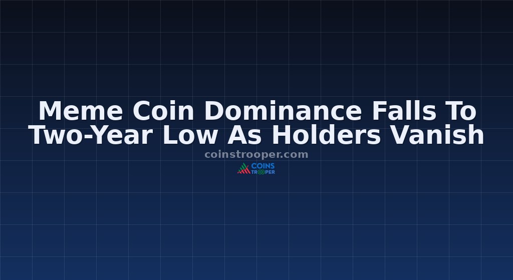 Meme Coin Dominance Falls To Two-Year Low As Holders Vanish