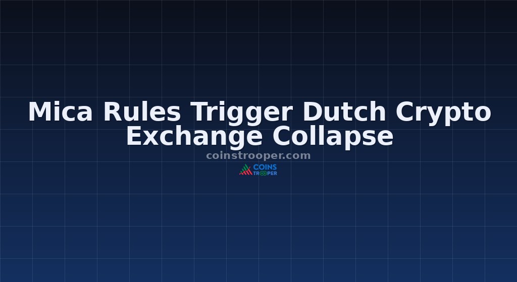 Mica Rules Trigger Dutch Crypto Exchange Collapse