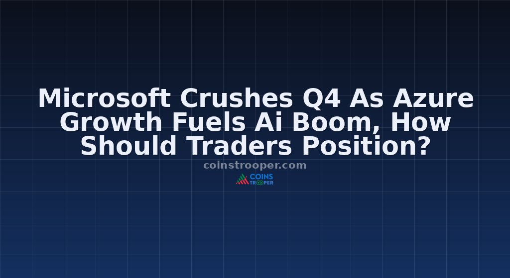 Microsoft Crushes Q4 As Azure Growth Fuels Ai Boom, How Should Traders Position?