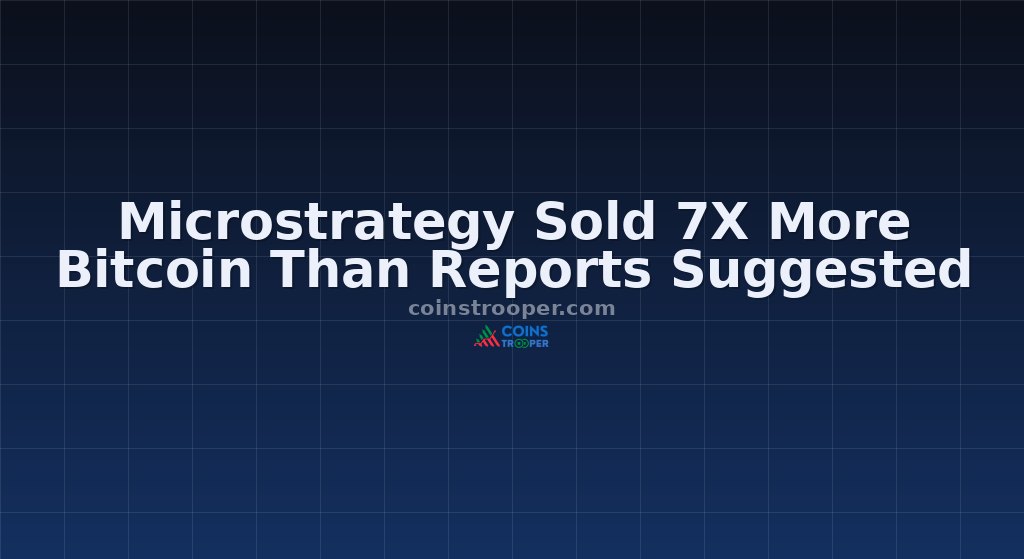 Microstrategy Sold 7X More Bitcoin Than Reports Suggested