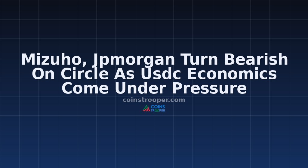 Mizuho, Jpmorgan Turn Bearish On Circle As Usdc Economics Come Under Pressure
