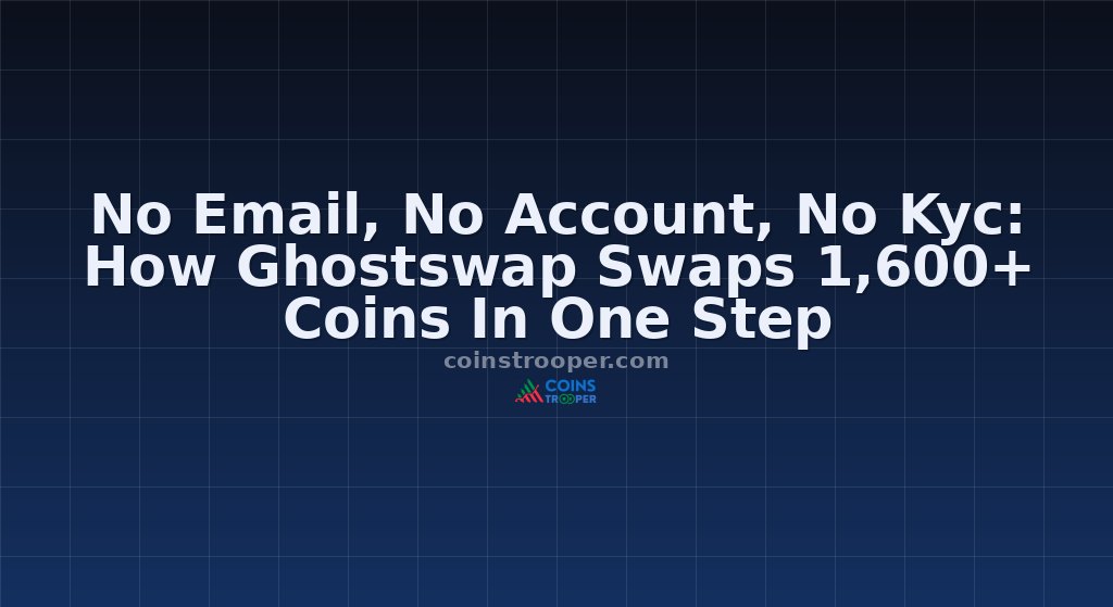 No Email, No Account, No Kyc: How Ghostswap Swaps 1,600+ Coins In One Step