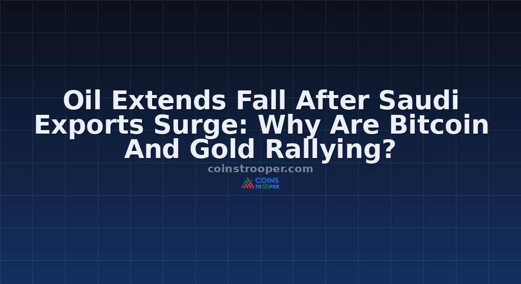 Oil Extends Fall After Saudi Exports Surge: Why Are Bitcoin And Gold Rallying?