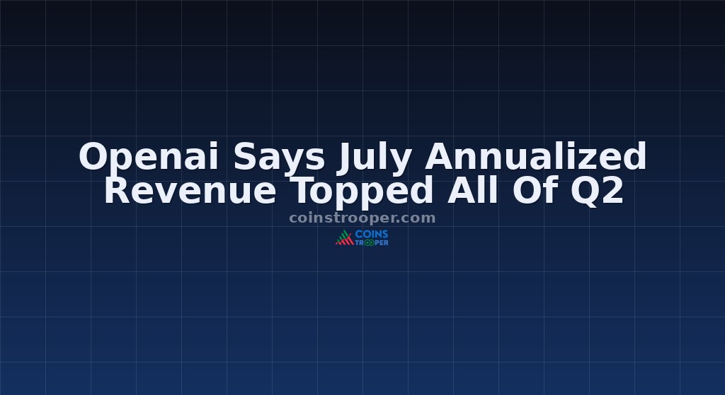Openai Says July Annualized Revenue Topped All Of Q2