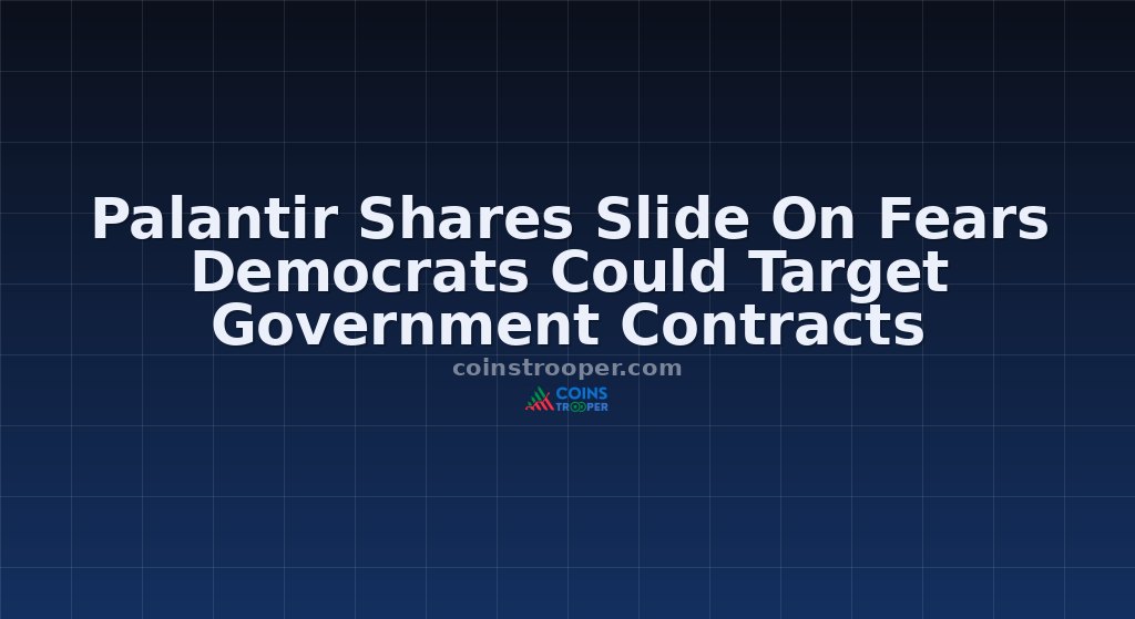 Palantir Shares Slide On Fears Democrats Could Target Government Contracts
