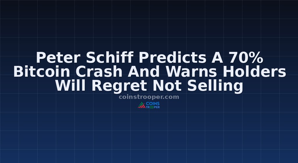 Peter Schiff Predicts A 70% Bitcoin Crash And Warns Holders Will Regret Not Selling