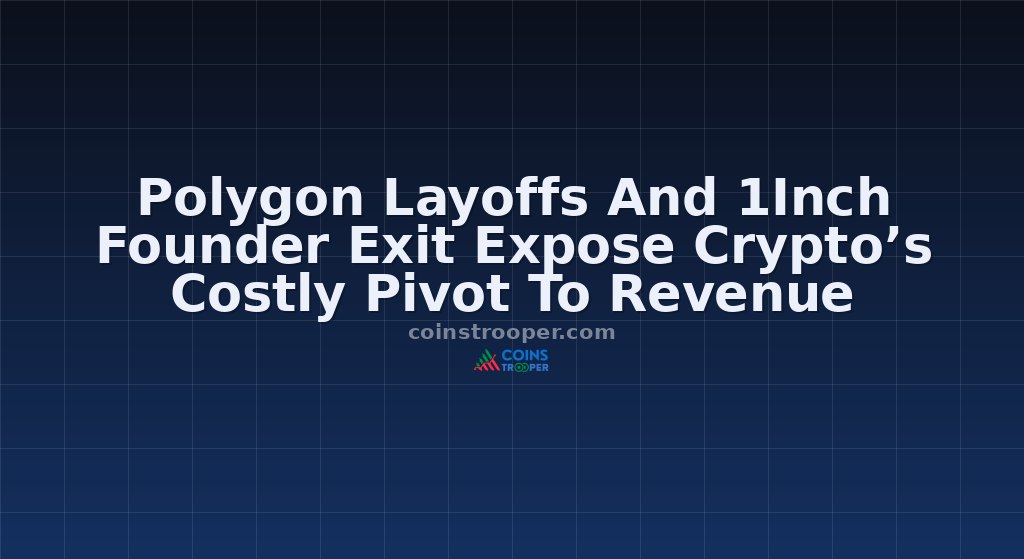 Polygon Layoffs And 1Inch Founder Exit Expose Crypto’s Costly Pivot To Revenue