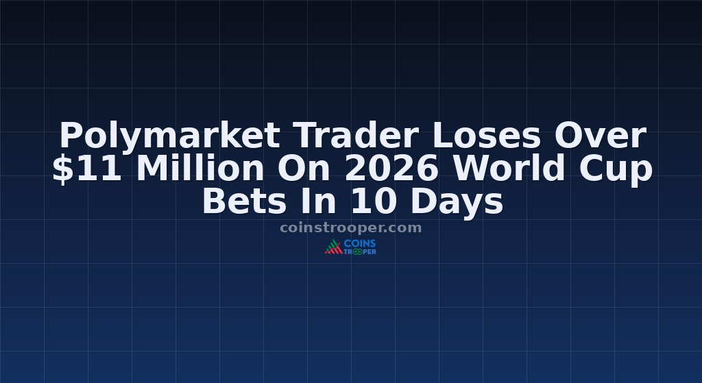 Polymarket Trader Loses Over $11 Million On 2026 World Cup Bets In 10 Days