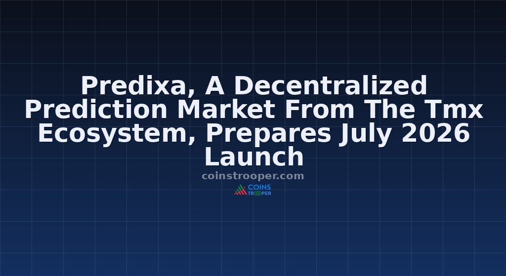 Predixa, A Decentralized Prediction Market From The Tmx Ecosystem, Prepares July 2026 Launch