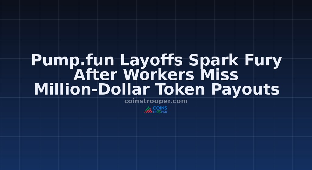 Pump.fun Layoffs Spark Fury After Workers Miss Million-Dollar Token Payouts