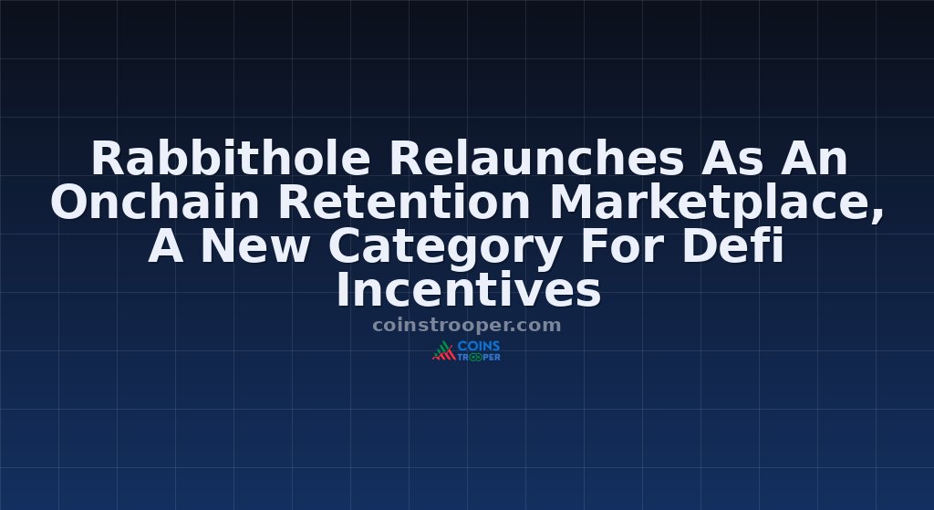 Rabbithole Relaunches As An Onchain Retention Marketplace, A New Category For Defi Incentives