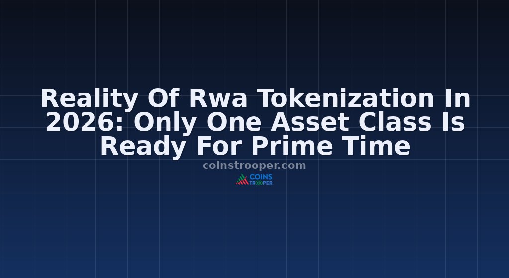 Reality Of Rwa Tokenization In 2026: Only One Asset Class Is Ready For Prime Time 