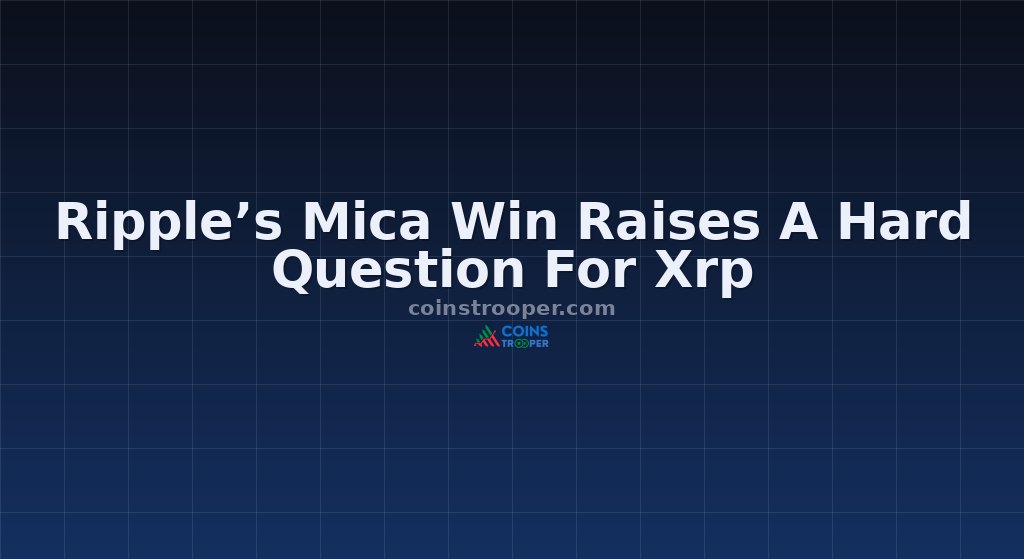 Ripple’s Mica Win Raises A Hard Question For Xrp