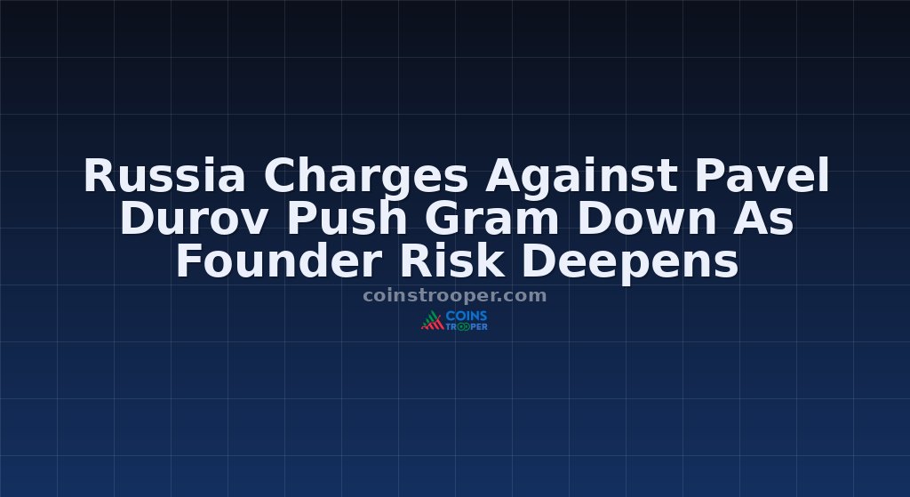 Russia Charges Against Pavel Durov Push Gram Down As Founder Risk Deepens