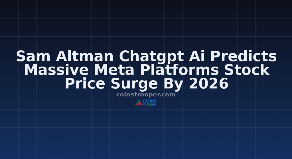 Sam Altman Chatgpt Ai Predicts Massive Meta Platforms Stock Price Surge By 2026