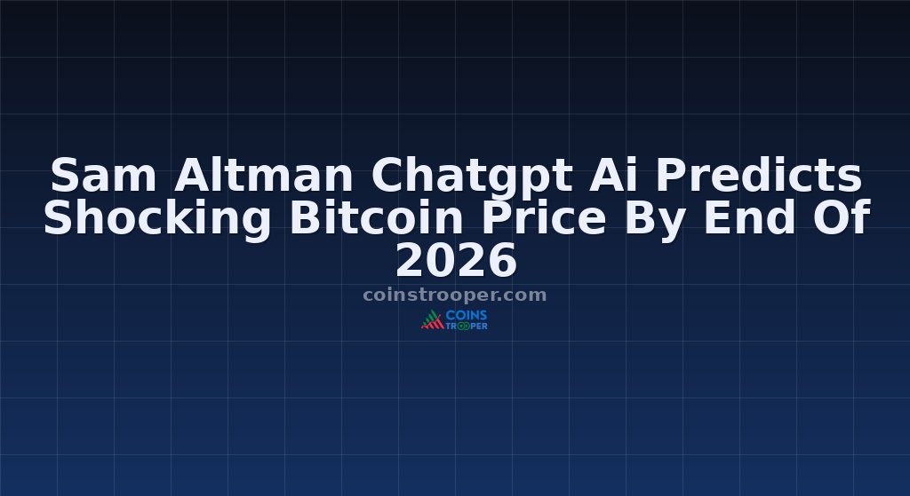 Sam Altman Chatgpt Ai Predicts Shocking Bitcoin Price By End Of 2026