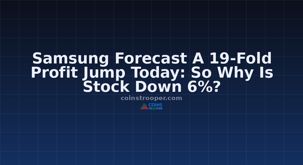 Samsung Forecast A 19-Fold Profit Jump Today: So Why Is Stock Down 6%?