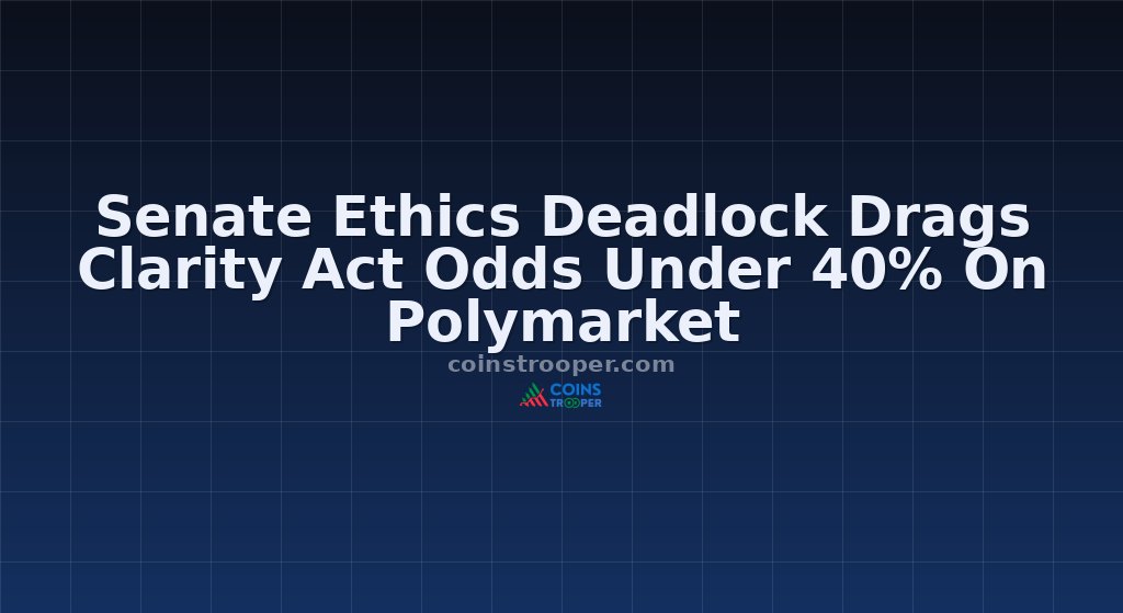Senate Ethics Deadlock Drags Clarity Act Odds Under 40% On Polymarket