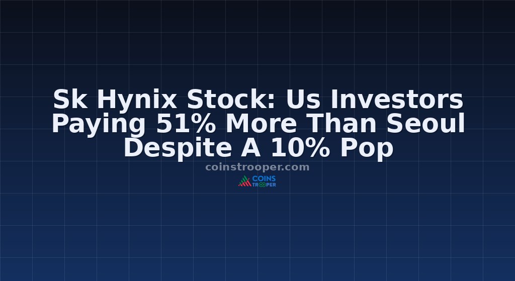 Sk Hynix Stock: Us Investors Paying 51% More Than Seoul Despite A 10% Pop