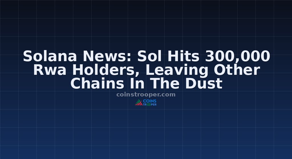 Solana News: Sol Hits 300,000 Rwa Holders, Leaving Other Chains In The Dust