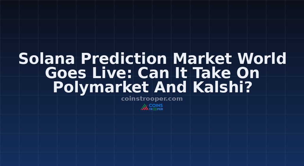 Solana Prediction Market World Goes Live: Can It Take On Polymarket And Kalshi?