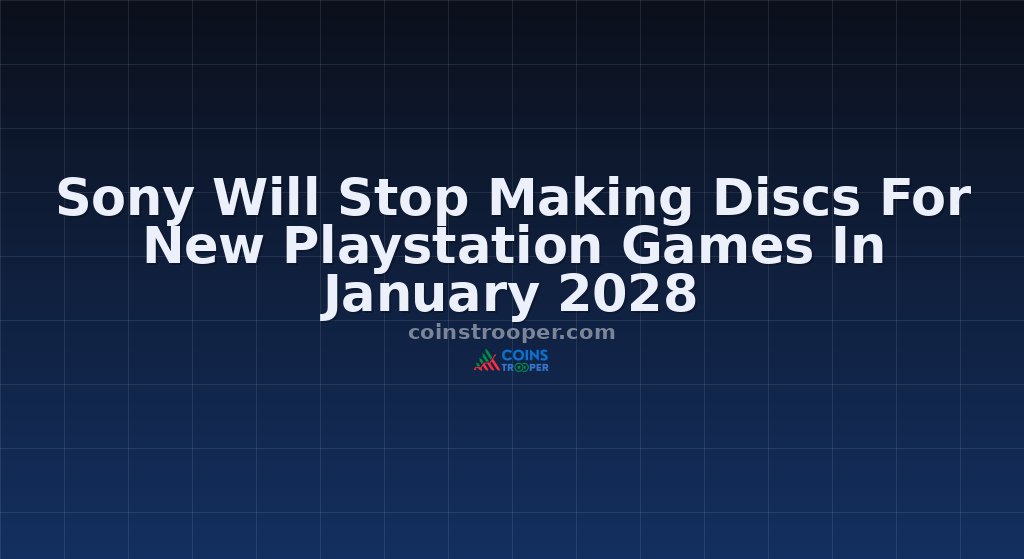 Sony Will Stop Making Discs For New Playstation Games In January 2028