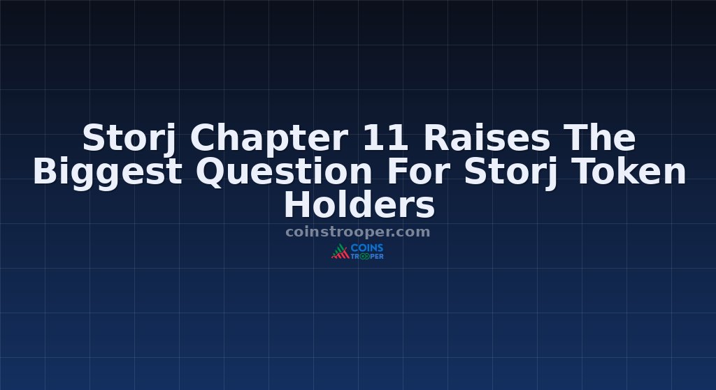 Storj Chapter 11 Raises The Biggest Question For Storj Token Holders
