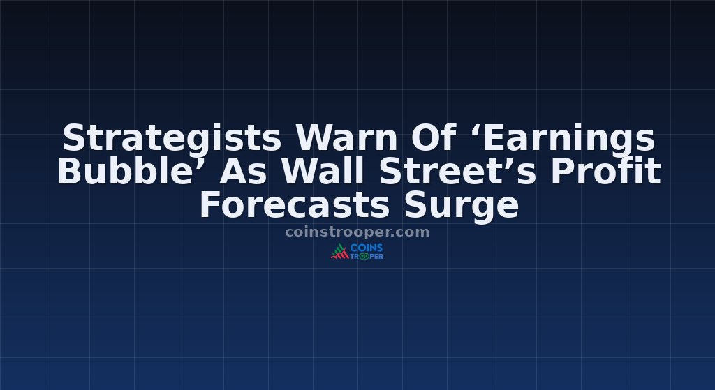 Strategists Warn Of ‘Earnings Bubble’ As Wall Street’s Profit Forecasts Surge