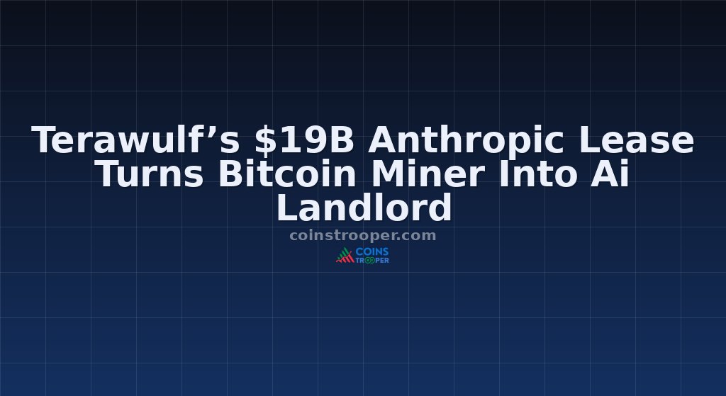 Terawulf’s $19B Anthropic Lease Turns Bitcoin Miner Into Ai Landlord