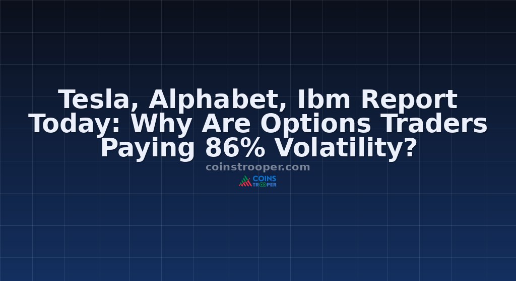Tesla, Alphabet, Ibm Report Today: Why Are Options Traders Paying 86% Volatility?