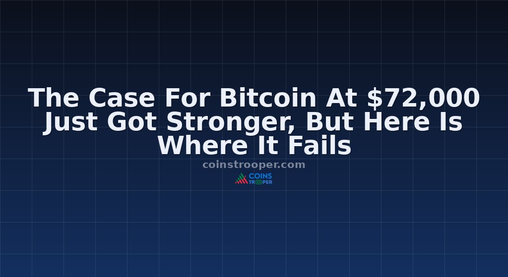 The Case For Bitcoin At $72,000 Just Got Stronger, But Here Is Where It Fails