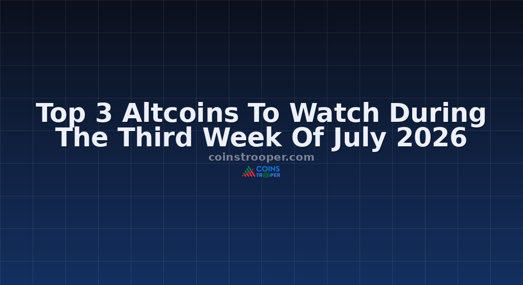 Top 3 Altcoins To Watch During The Third Week Of July 2026