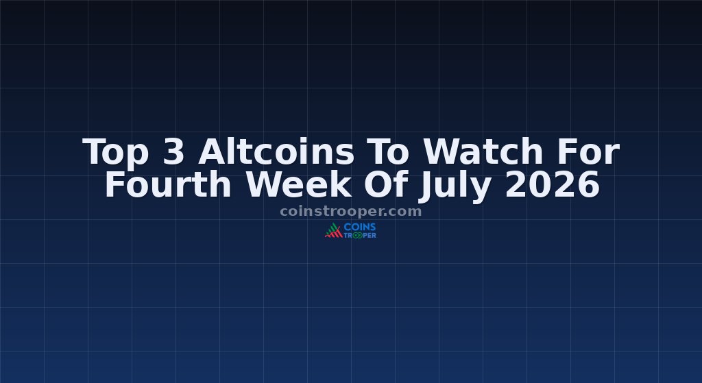 Top 3 Altcoins To Watch For Fourth Week Of July 2026